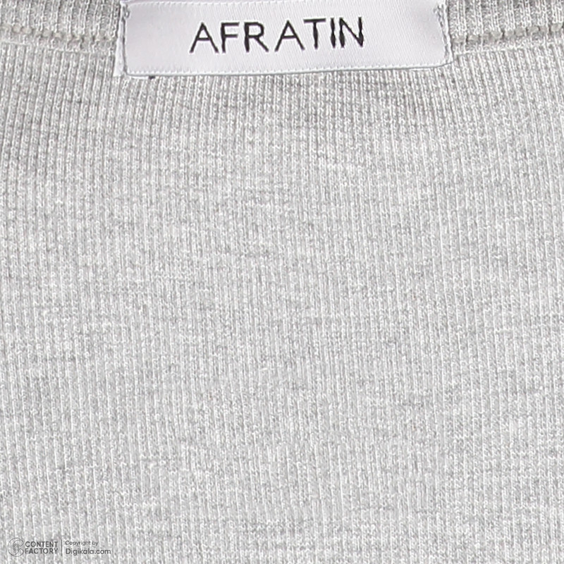 بادی آستین بلند زنانه افراتین کد 9576 رنگ طوسی روشن
