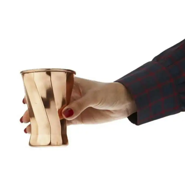 لیوان مسی مدل مارپیچ مجموعه 2 عددی