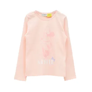 تی شرت آستین بلند دخترانه ال سی وایکیکی مدل مینی موس کد 97