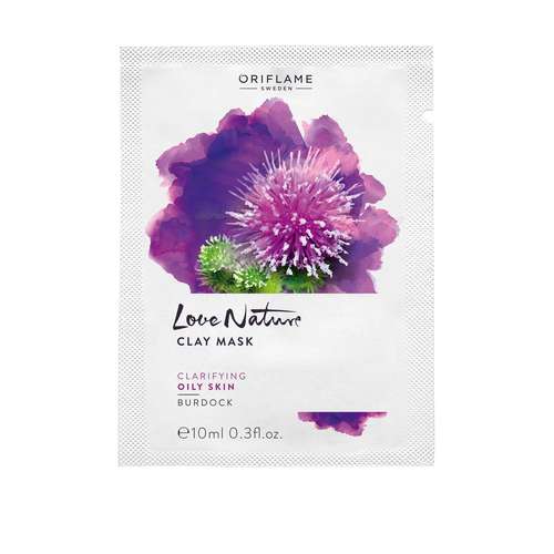 ماسک صورت اوریفلیم مدل Clay Mask Burdock حجم 10 میلی لیتر