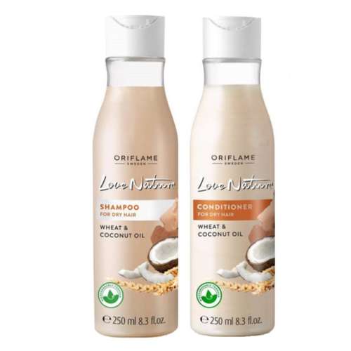 پک شامپو و نرم کننده اوریفلیم مدل Wheat Coconut Oil