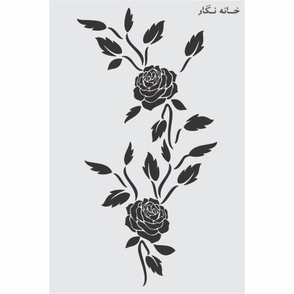 شابلون خانه نگار طرح شاخه گل رز کد 649
