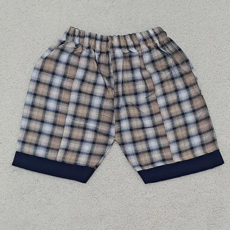 شلوارک بچگانه طرح چهارخانه کد T11