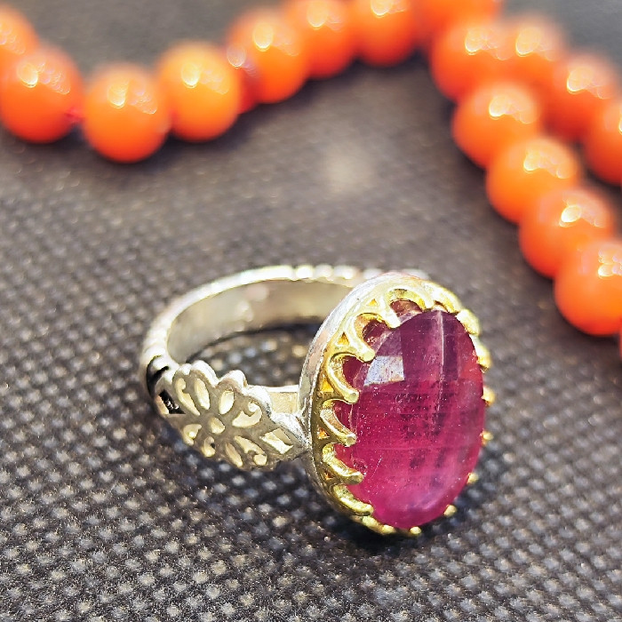 انگشتر نقره مردانه مدل یاقوت آفریقایی کد 358 انگشتر نقره مردانه مدل یاقوت آفریقایی کد 358