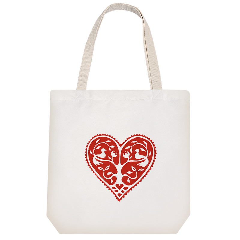 ساک خرید خندالو طرح قلب قرمز کد 10350