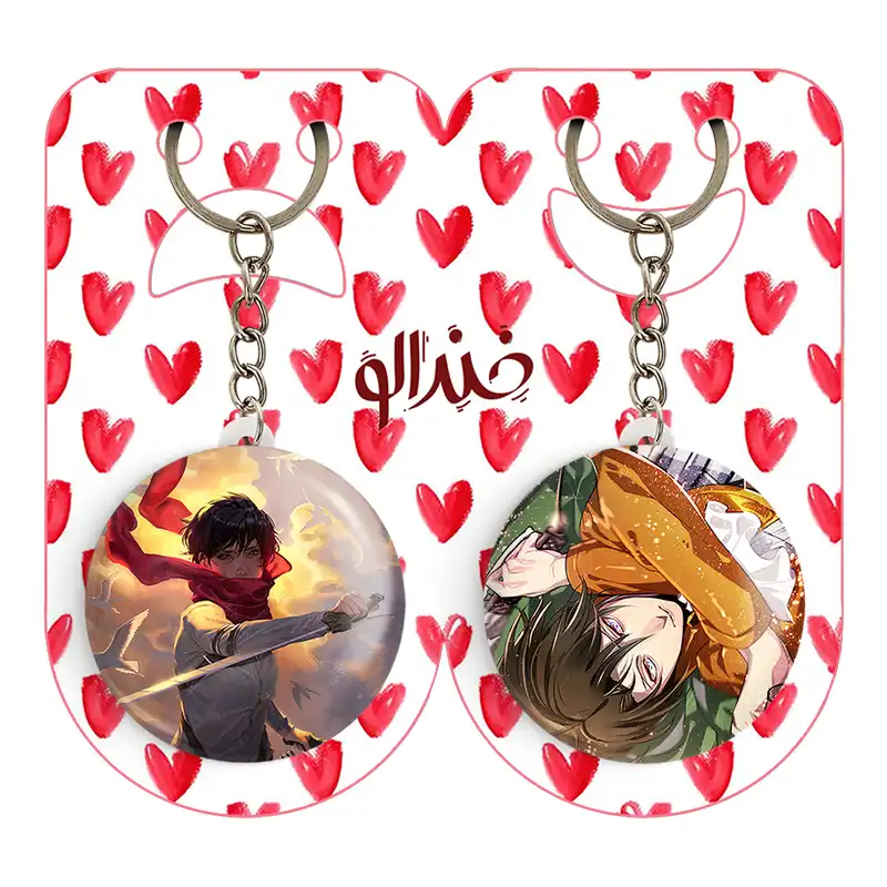 جاکلیدی خندالو مدل میکاسا اکرمن انیمه اتک آن تایتان کد 1852218525 مجموعه 2 عددی