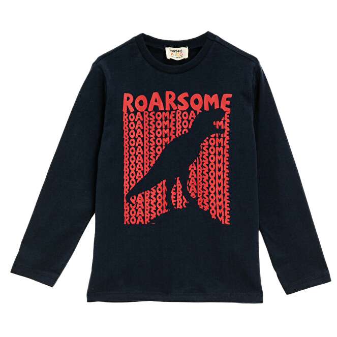 تی شرت آستین بلند پسرانه کوتون مدل ROARSOME