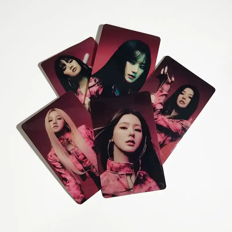 استیکر کارت مدل PH-480 طرح فتوکارت جی ایدل gidle بسته 5 عددی