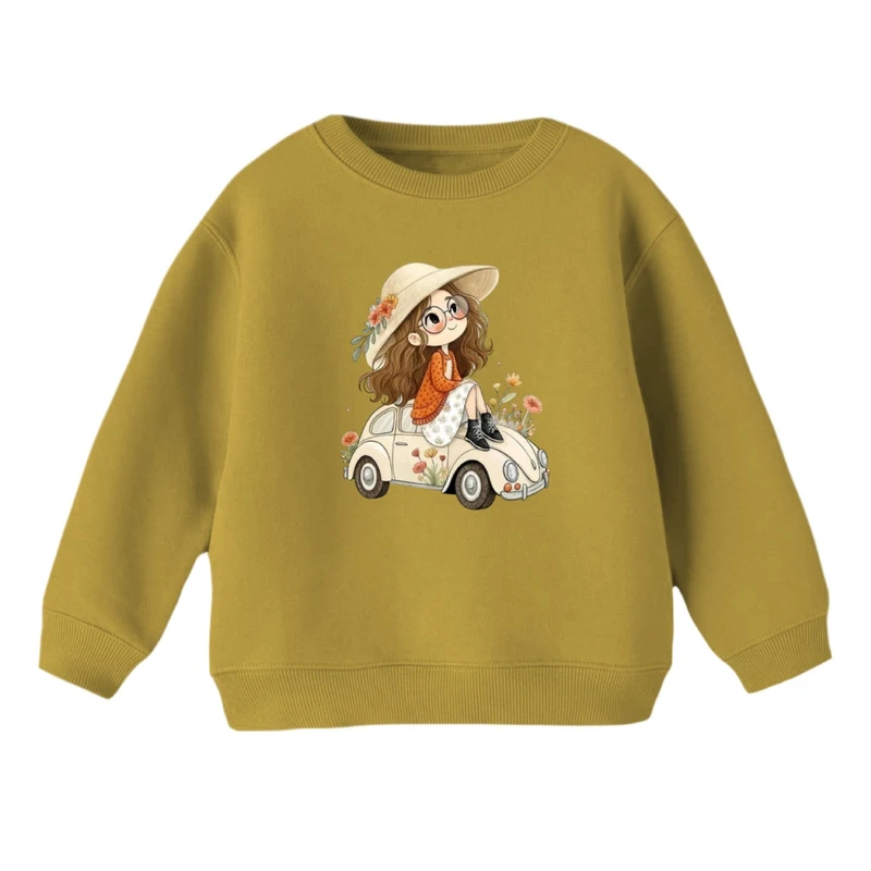 سویشرت بچگانه مدل دخترک و ماشین 