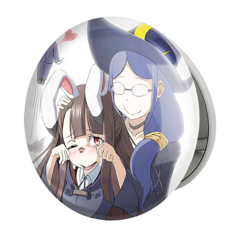 آینه جیبی خندالو طرح اورسولا و اکو انیمه جادوگران کوچک Little Witch Academia مدل تاشو کد 22950 