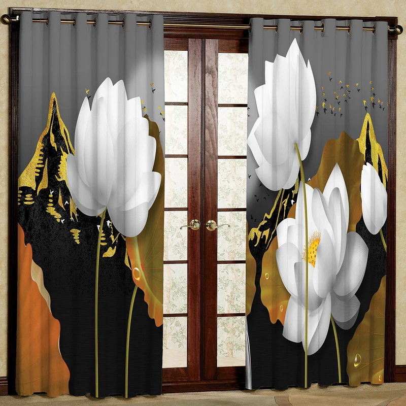 پرده مدل مخمل پانچی کد 2582T2 سایز 200x140 سانتی متر