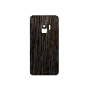MAHOOT Dark-Gold-Stripes-Wood Cover Sticker for Samsung Galaxy S9