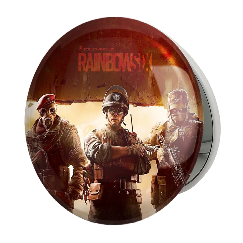 آینه جیبی خندالو طرح رینبو سیکس Rainbow Six مدل تاشو کد 10318 