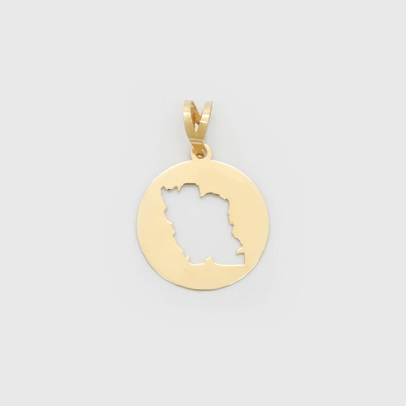 آویز گردنبند طلا 18 عیار زنانه مایا ماهک طرح MM2269 نقشه ی ایران