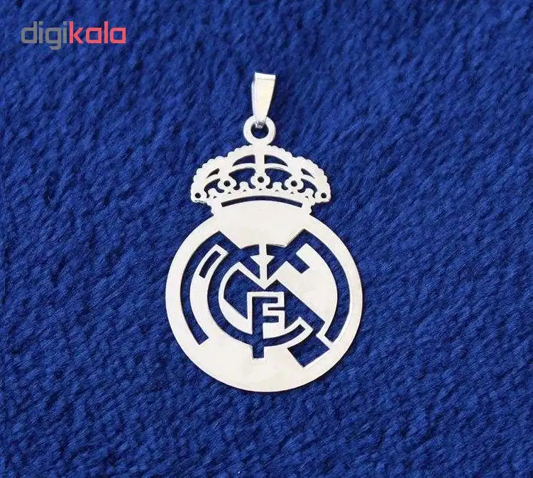 آویز گردنبند نقره طرح رئال مادرید کد 001
