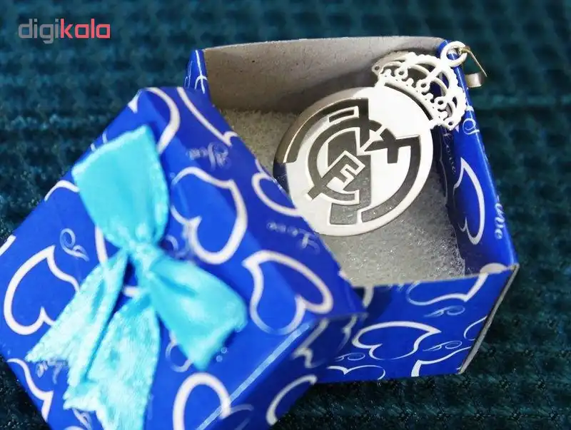 آویز گردنبند نقره طرح رئال مادرید کد 001