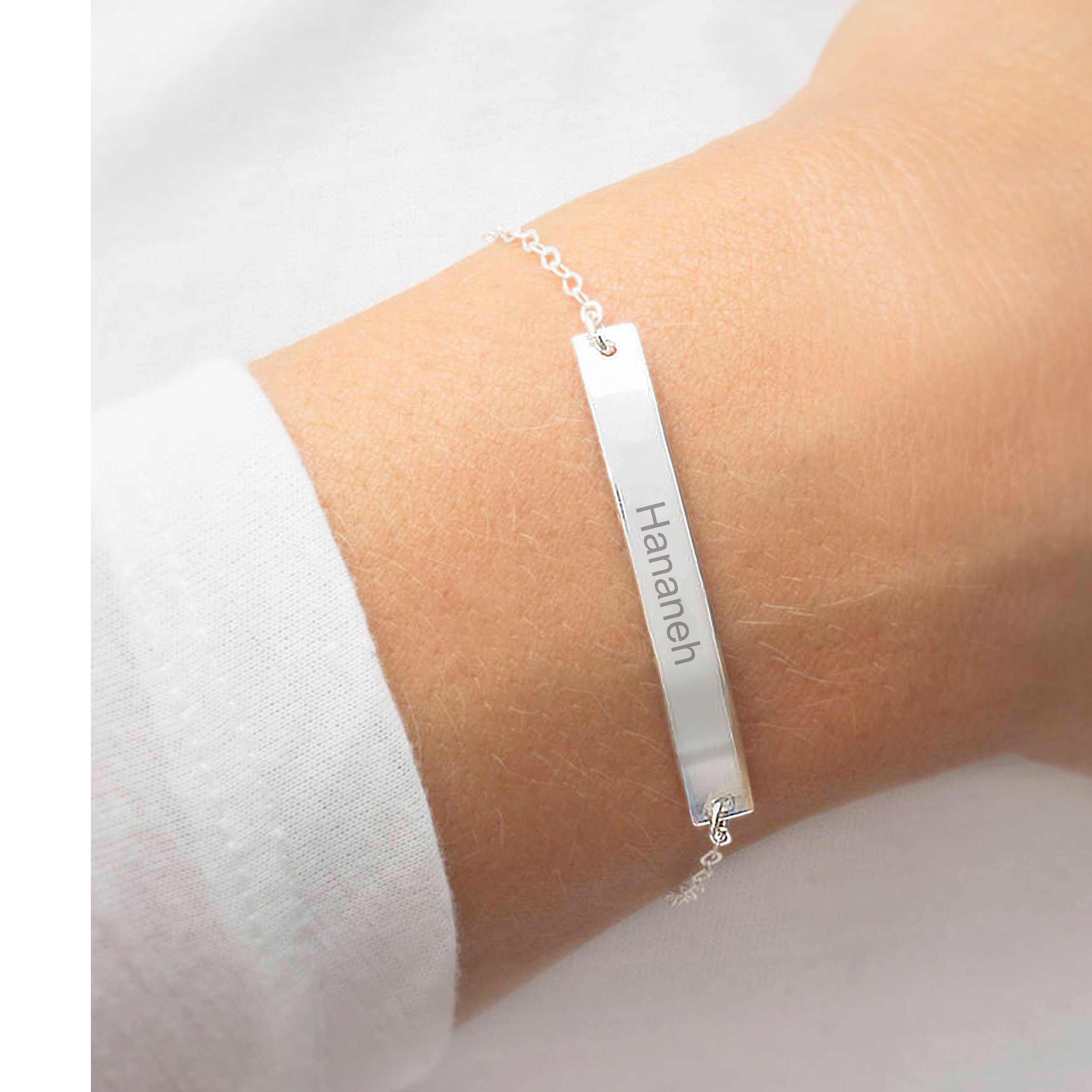 دستبند نقره زنانه ترمه ۱ مدل حنانه کد DN 1075