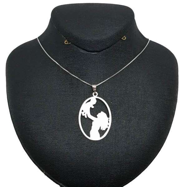 گردنبند نقره طرح مادر مدل sn11