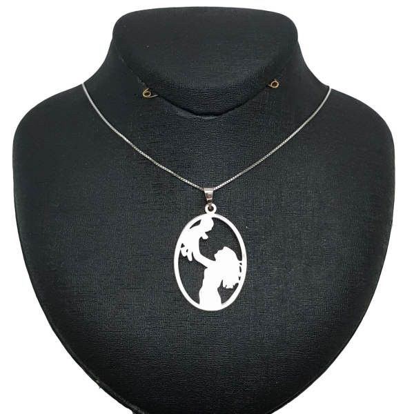 گردنبند نقره طرح مادر مدل sn11