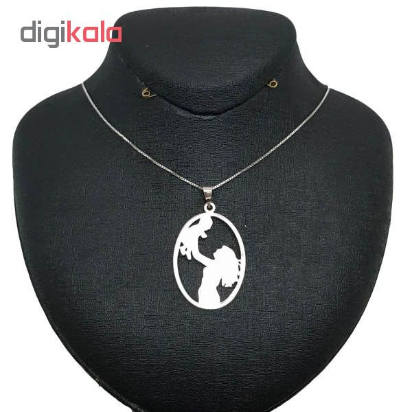 گردنبند نقره طرح مادر مدل sn11