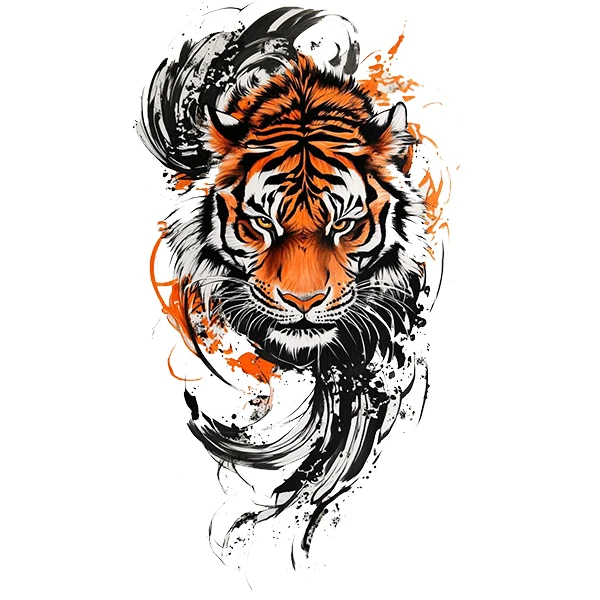 استیکر پارچه و لباس پاد آفرین طرح ببر کد 3774