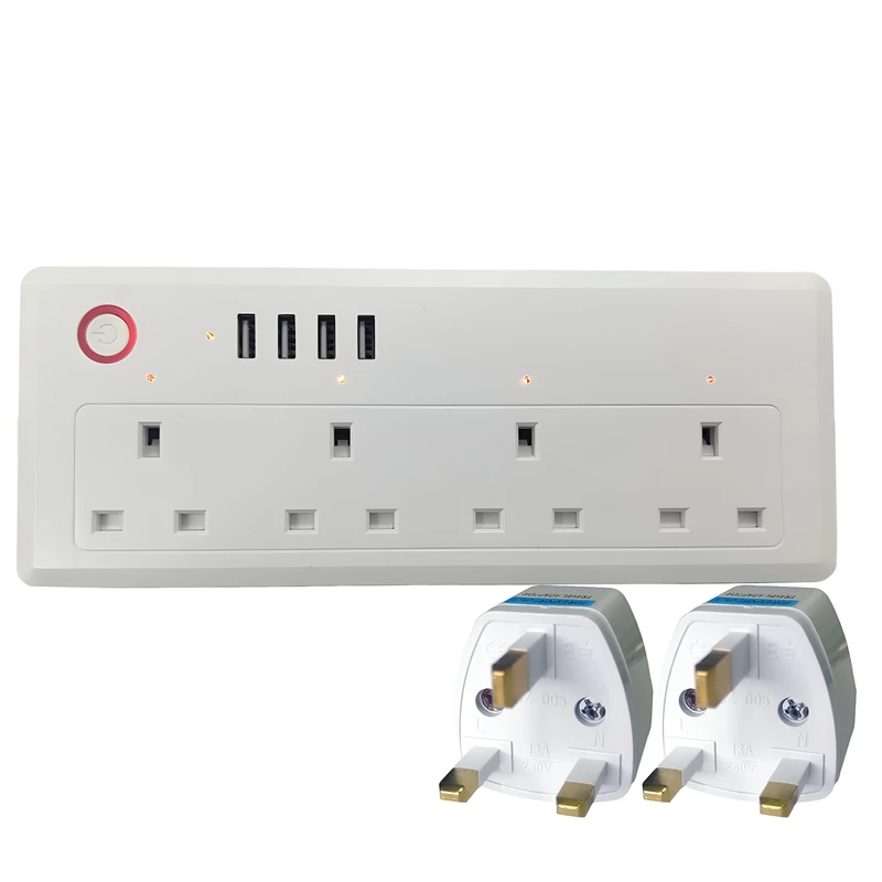چندراهی برق مدل Wi-Fi smart power strip به همراه دو تبدیل