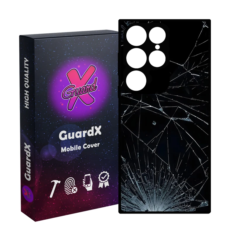کاور گارد ایکس طرح شیشه شکسته مدل Glass10831 مناسب برای گوشی موبایل سامسونگ Galaxy S24 Ultra