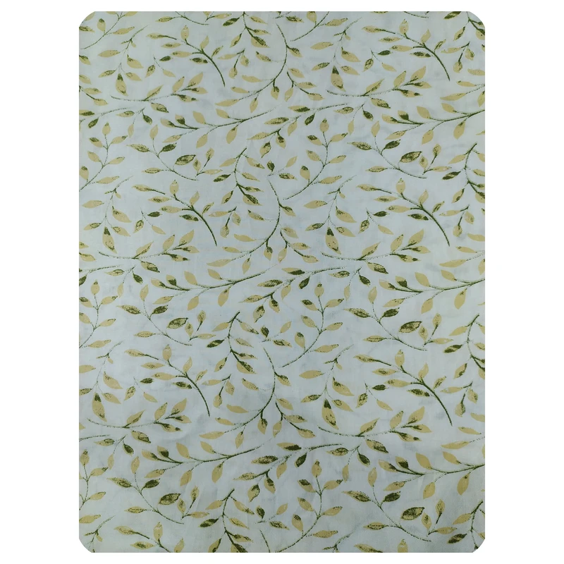 ملحفه کتان نخ پانیذ پود مدل شبنم کد P105-2 یک نفره سایز 235x170 سانتی‌متر