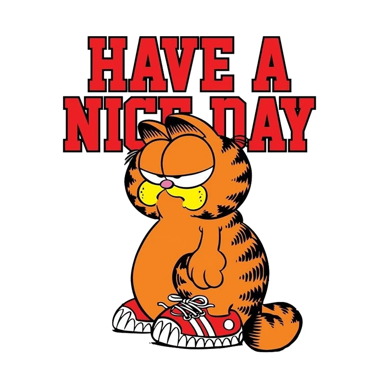 استیکر پارچه و لباس پاد آفرین مدل کارتونی گارفیلد کد S3864