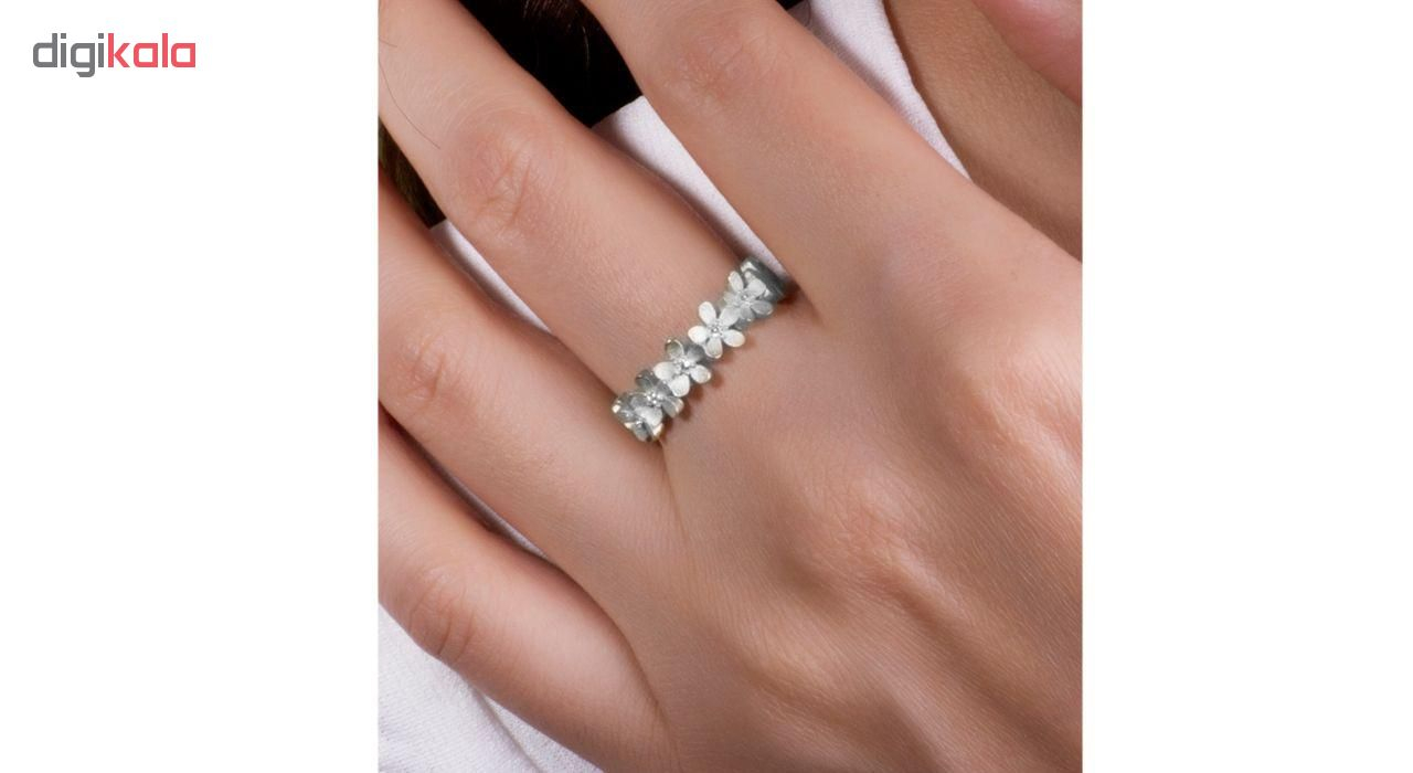 انگشتر طلا 18 عیار گالری مرجان مدل 0853