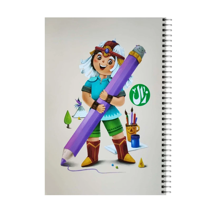 دفتر نقاشی 50 برگ کاغذ باد طرح زال 