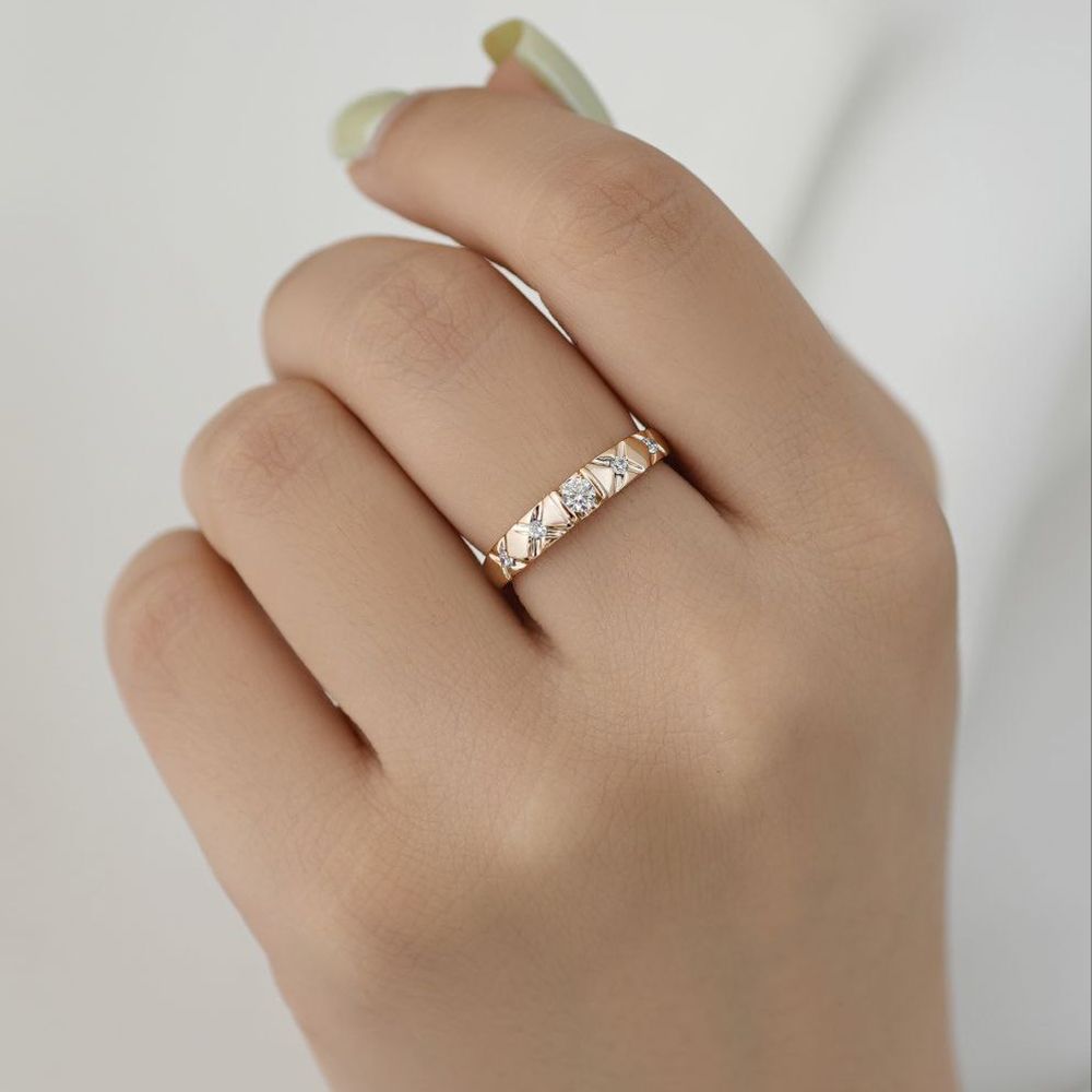 انگشتر زنانه ژوپینگ مدل سولیتر کد ri385 -  - 2