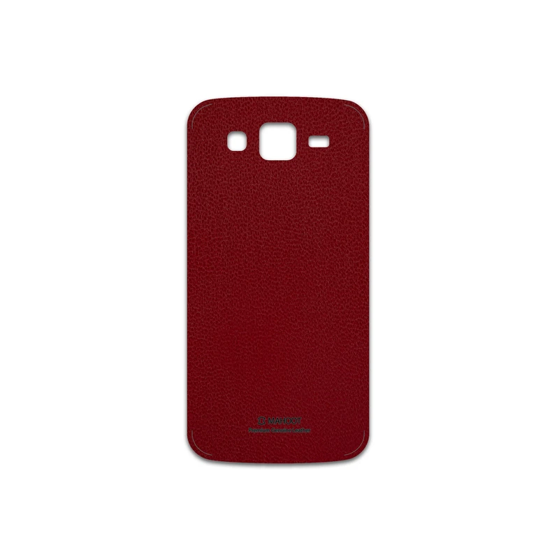 برچسب پوششی ماهوت مدل Red-Leather مناسب برای گوشی موبایل سامسونگ Galaxy Grand 2