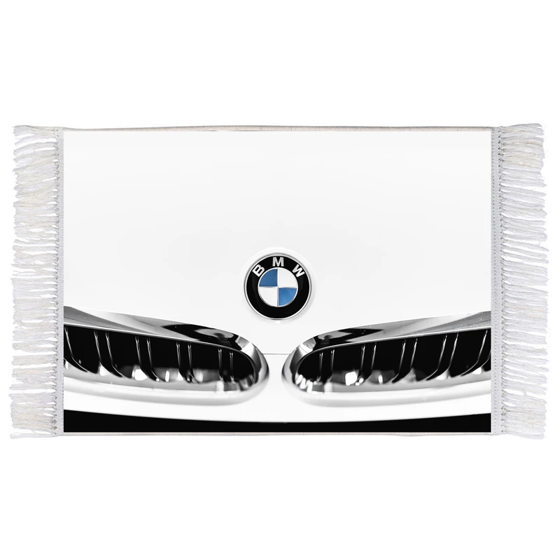 فرش ماشینی دیوارکوب اطلس آبی طرح ماشین BMW مدل T1034