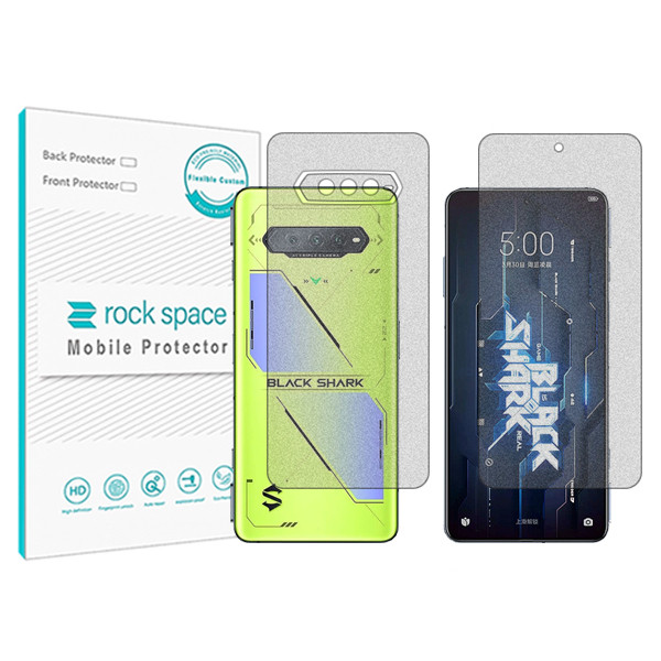 محافظ صفحه نمایش مات راک اسپیس مدل HyMTT مناسب برای گوشی موبایل شیائومی Black Shark 5 Rs به همراه محافظ پشت