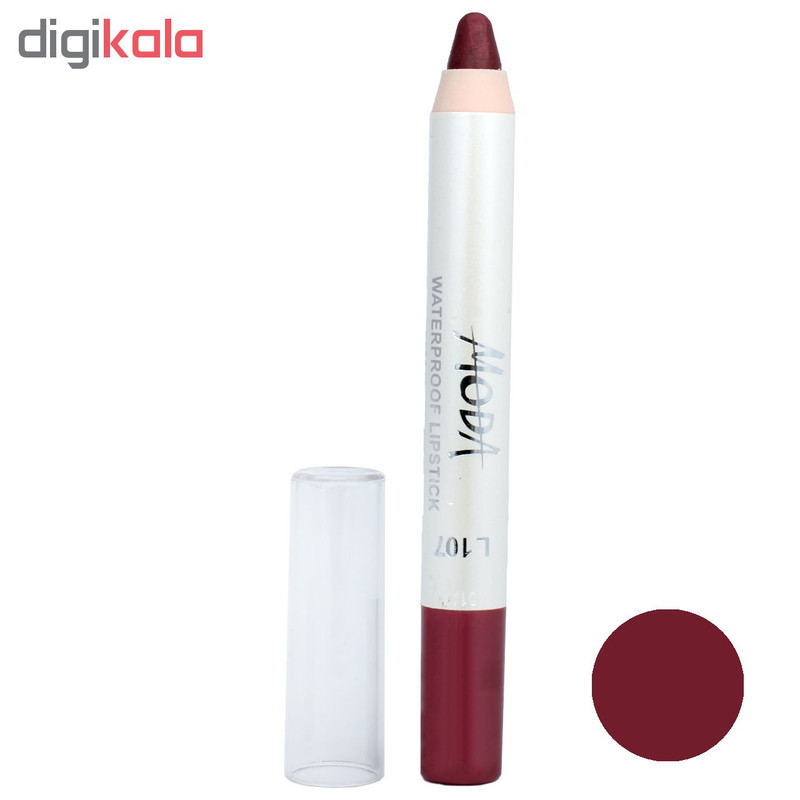 رژ لب مدادی مودا مدل waterproof lipstick شماره 107