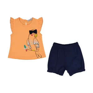 ست بلوز و شلوارک نوزادی دخترانه فیورلا مدل 22020-19