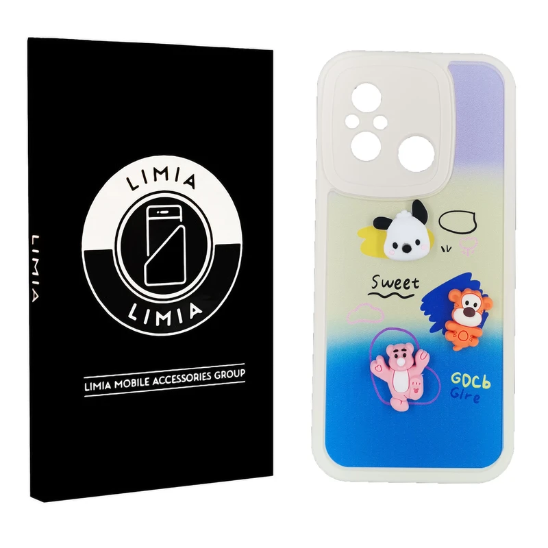 کاور لیمیا مدل فانتزی لنزدار ژله ای طرح عروسکی برجسته مناسب برای گوشی موبایل شیائومی Redmi 12C