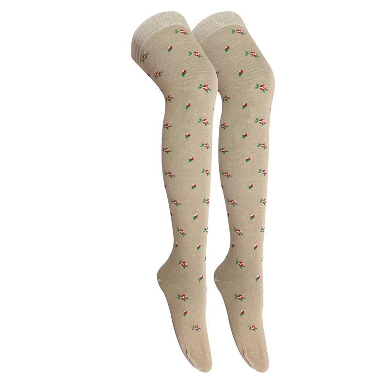 جوراب ساق بلند زنانه تن پوش هنگامه مدل گل رز