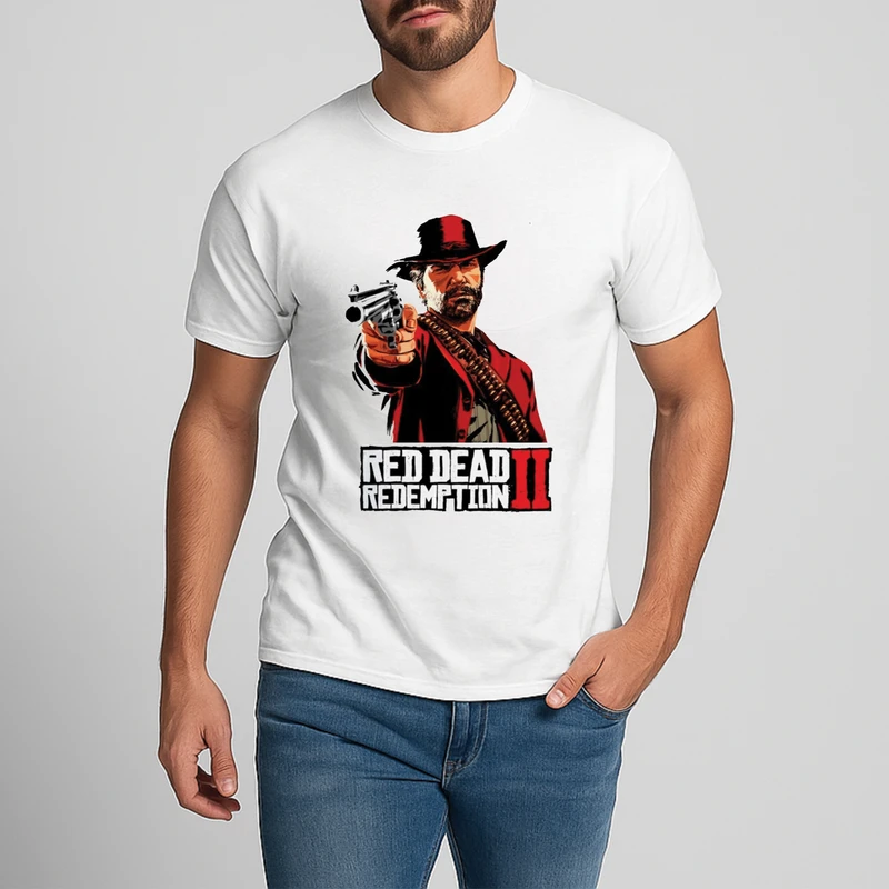 تی شرت مردانه سالامین طرح Red Dead Redemption 2 کد SA200