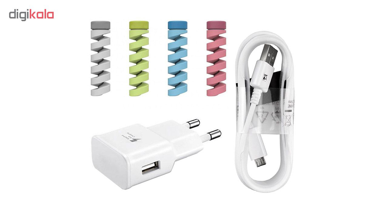 شارژر دیواری  مدل TA20EWE همراه با کابل Micro USB و محافظ کابل