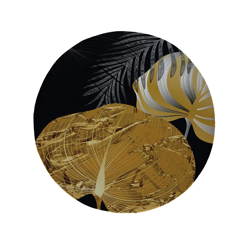 پادری مدل دایره طرح برگ کد 8982 سایز 90 × 90 سانتی متر 