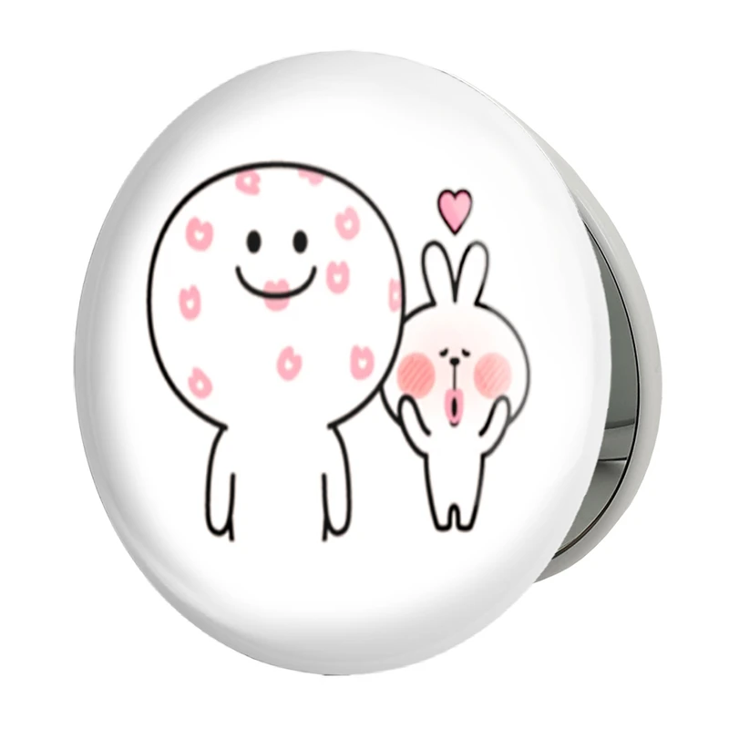 آینه جیبی خندالو طرح عاشقانه مدل تاشو کد 5921 