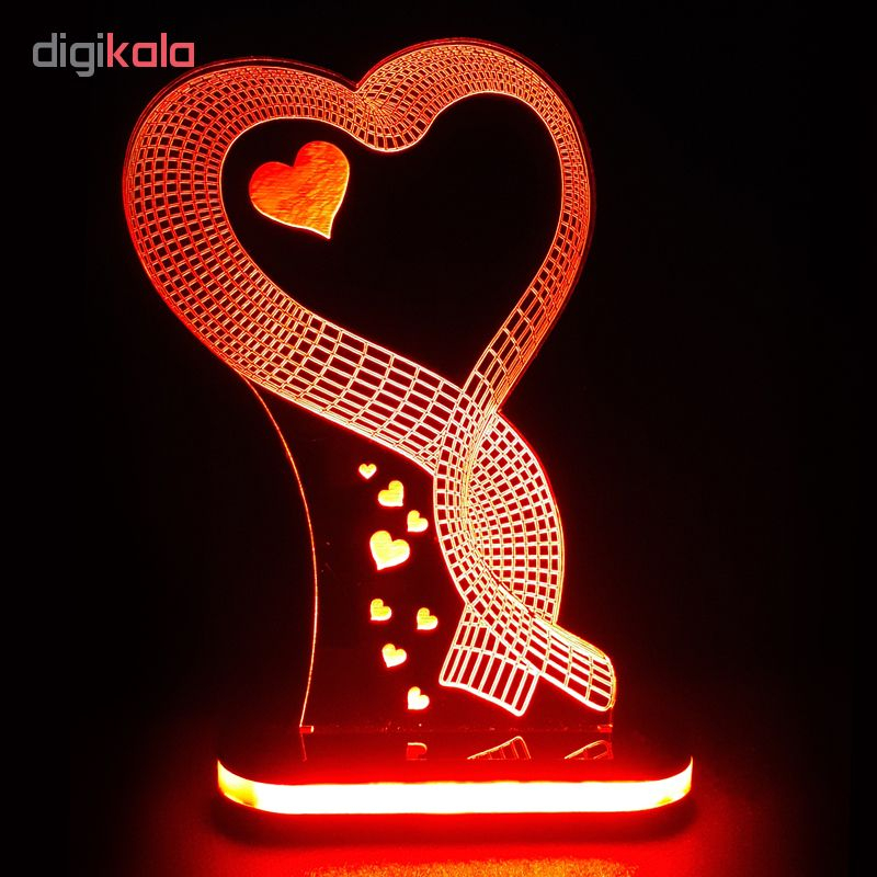 چراغ خواب طرح قلب کد 1077