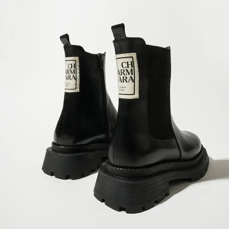 نیم بوت زنانه چرم آرا مدل Ella