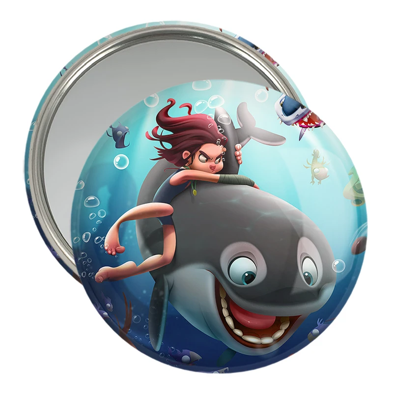 آینه جیبی خندالو مدل انیمیشن پسر دلفینی کد 26710