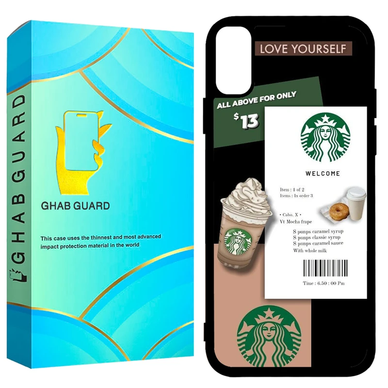 کاور قاب گارد طرح کافه مدل GCHPX مناسب برای گوشی موبایل اپل iPhone X / XS