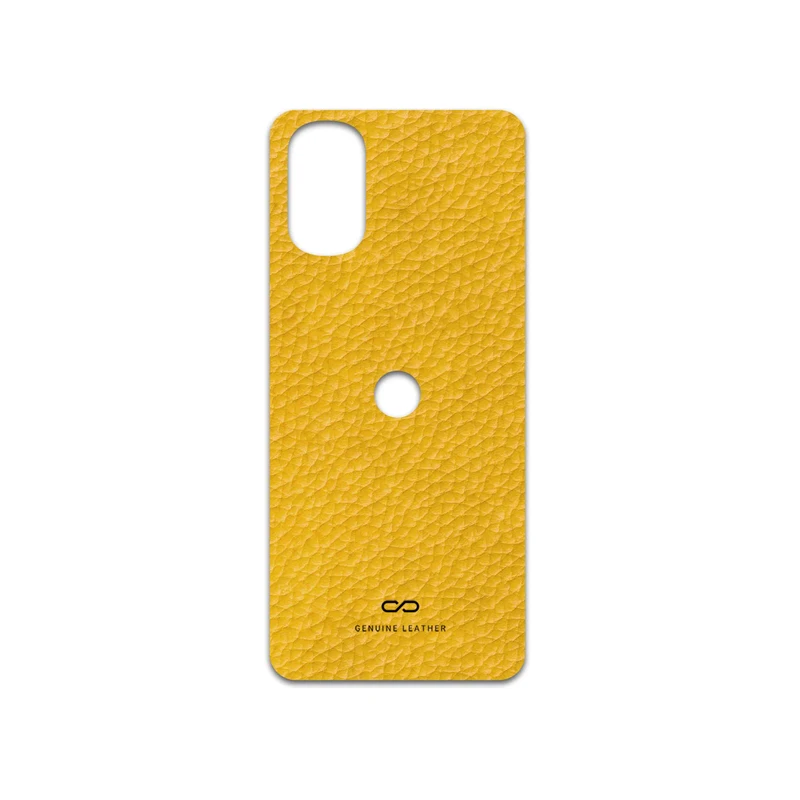 برچسب پوششی ماهوت مدل Mustard-Leather مناسب برای گوشی موبایل موتورولا Moto G22
