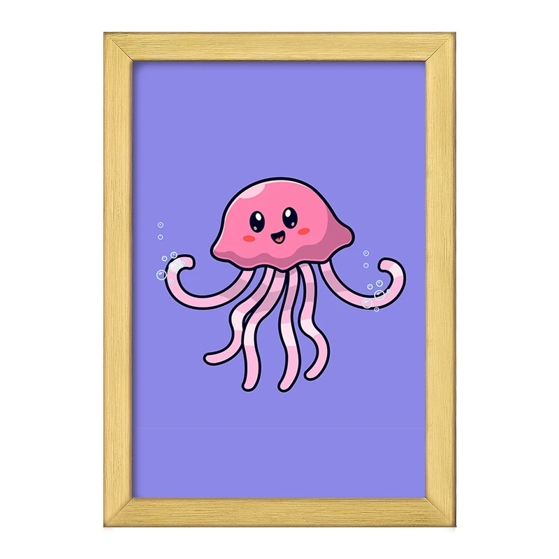 تابلو خندالو طرح حیوانات بامزه عروس دریایی کد 29698