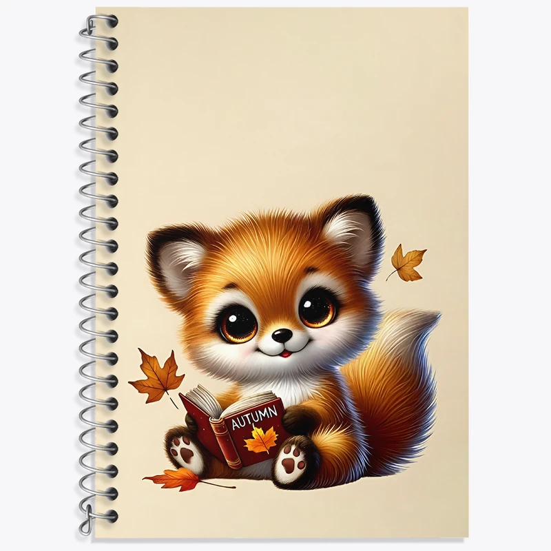 دفتر زبان 50 برگ خندالو مدل سه خط طرح روباه بامزه کد N5520